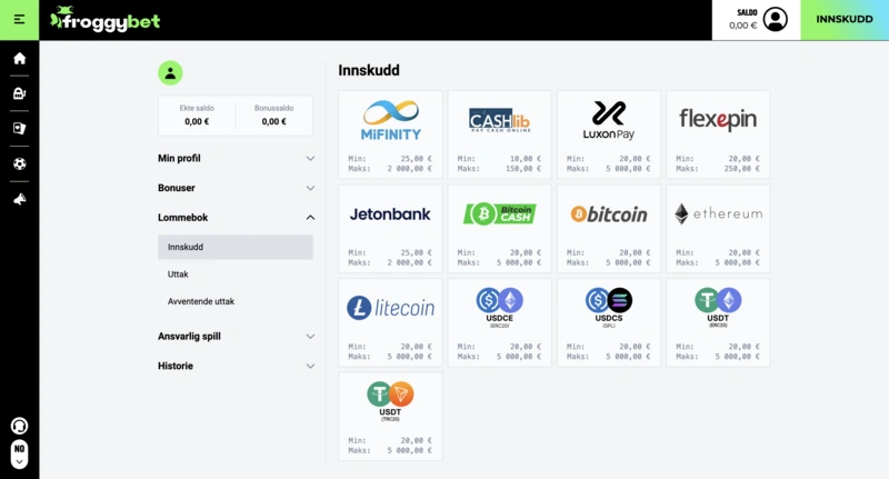 Froggybet Deposit